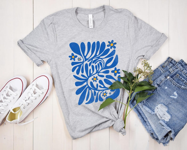 Boho Wildflowers Tshirt Floral Nature T-Shirt