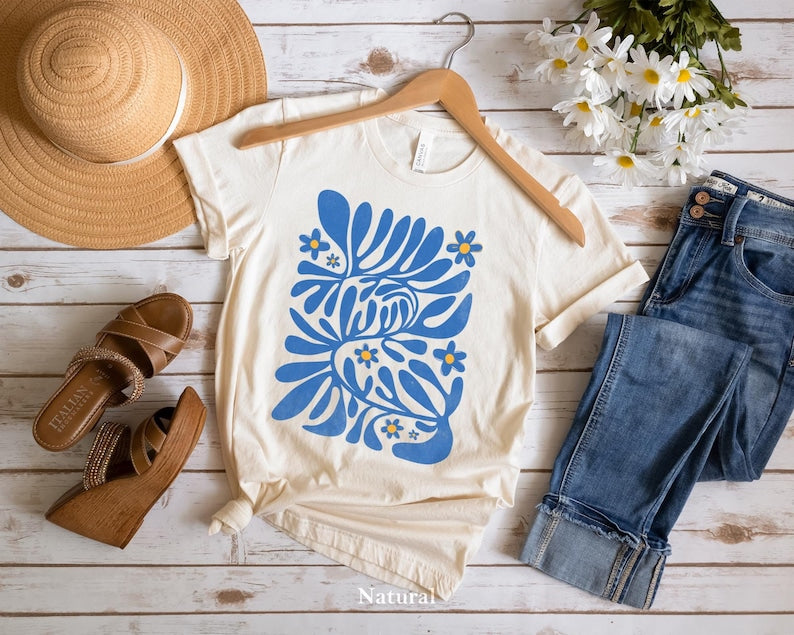 Boho Wildflowers Tshirt Floral Nature T-Shirt