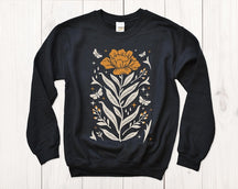 Unisex Boho Flower Oversized Sweatshirt