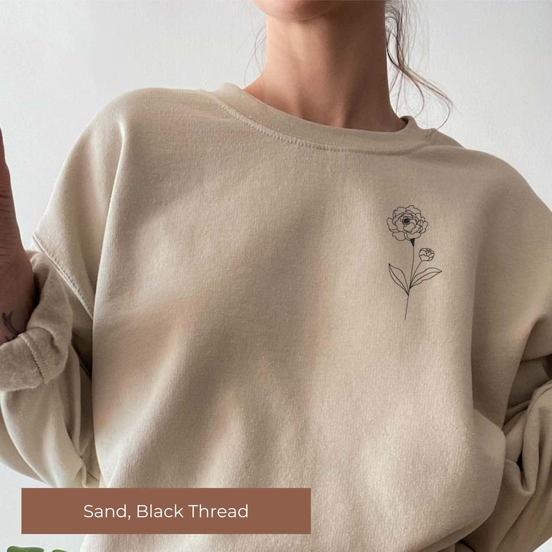 Comfort Colors Flower Sweatshirt Plant Mom Gift