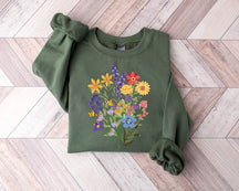 Women's Wildflower Sweatshirt Gifts for Her