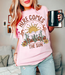 Here Comes The Sun Retro Style Hippie Shirt