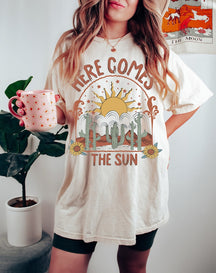 Here Comes The Sun Retro Style Hippie Shirt