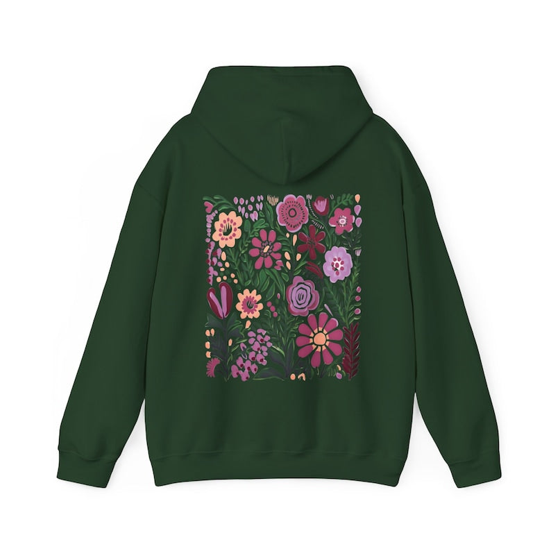 Oversized Wildflowers Hoodie Pressed Flowers Hoodie