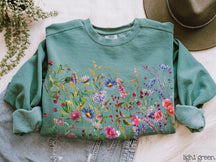 Vintage Pressed Flowers Sweatshirt Wildflowers Sweatshirt
