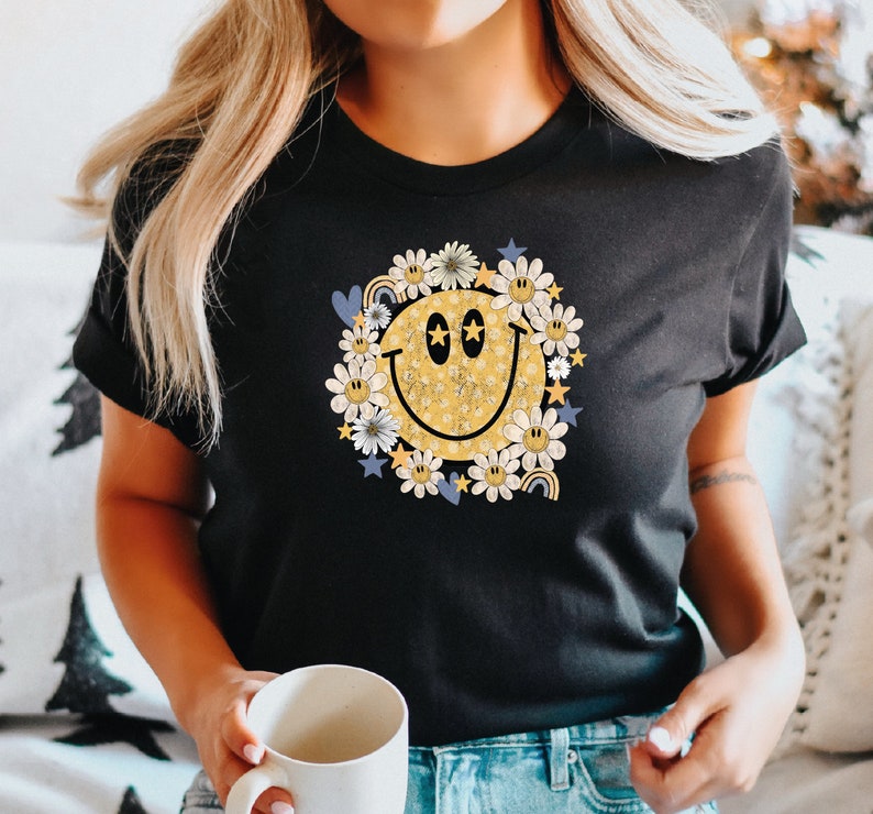 Comfort Colors Shirt Floral T-Shirt For Women