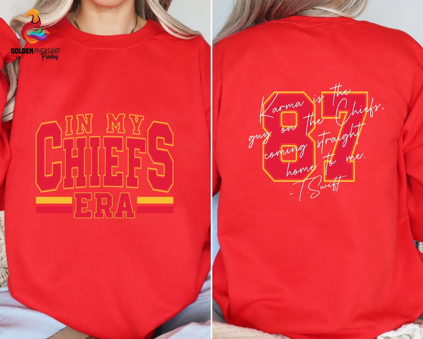 In My Chiefs Era,Karma 87 Football Sweatshirt