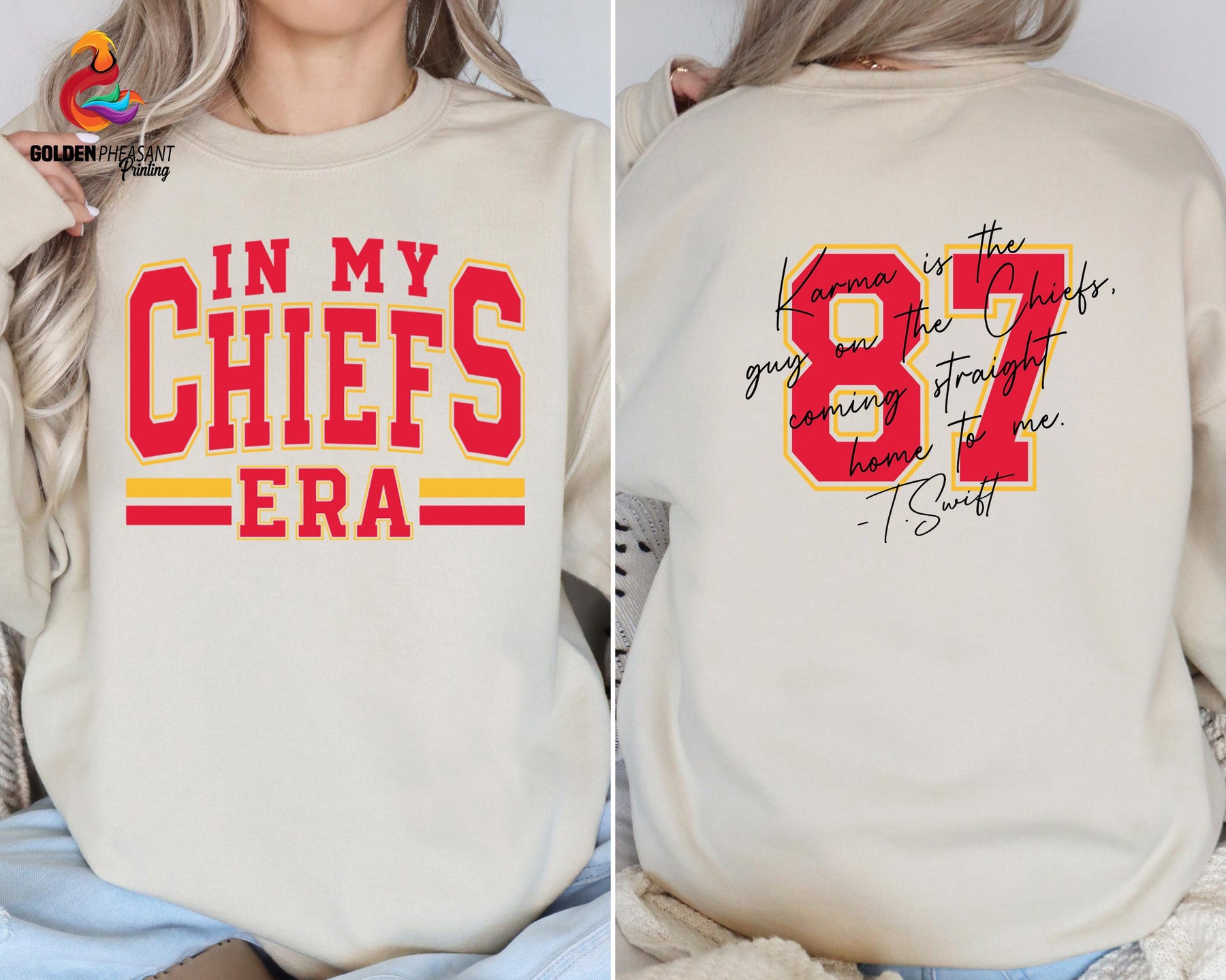 In My Chiefs Era,Karma 87 Football Sweatshirt