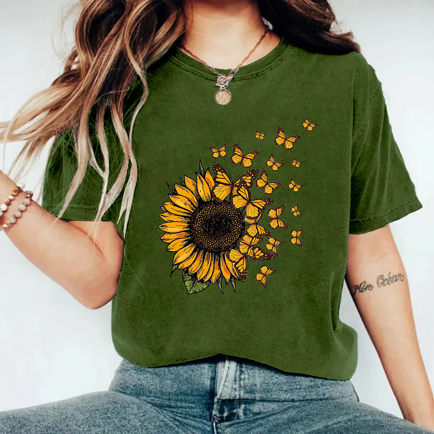 Sunflower Butterfly T-shirt