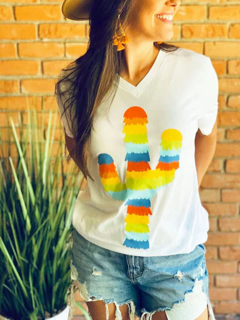 Unisex Colorful Cactus Shirts