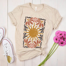 Boho Top Wildflowers Graphic T-shirt