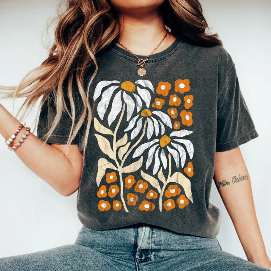 Boho Wildflowers Floral NatureT-shirt