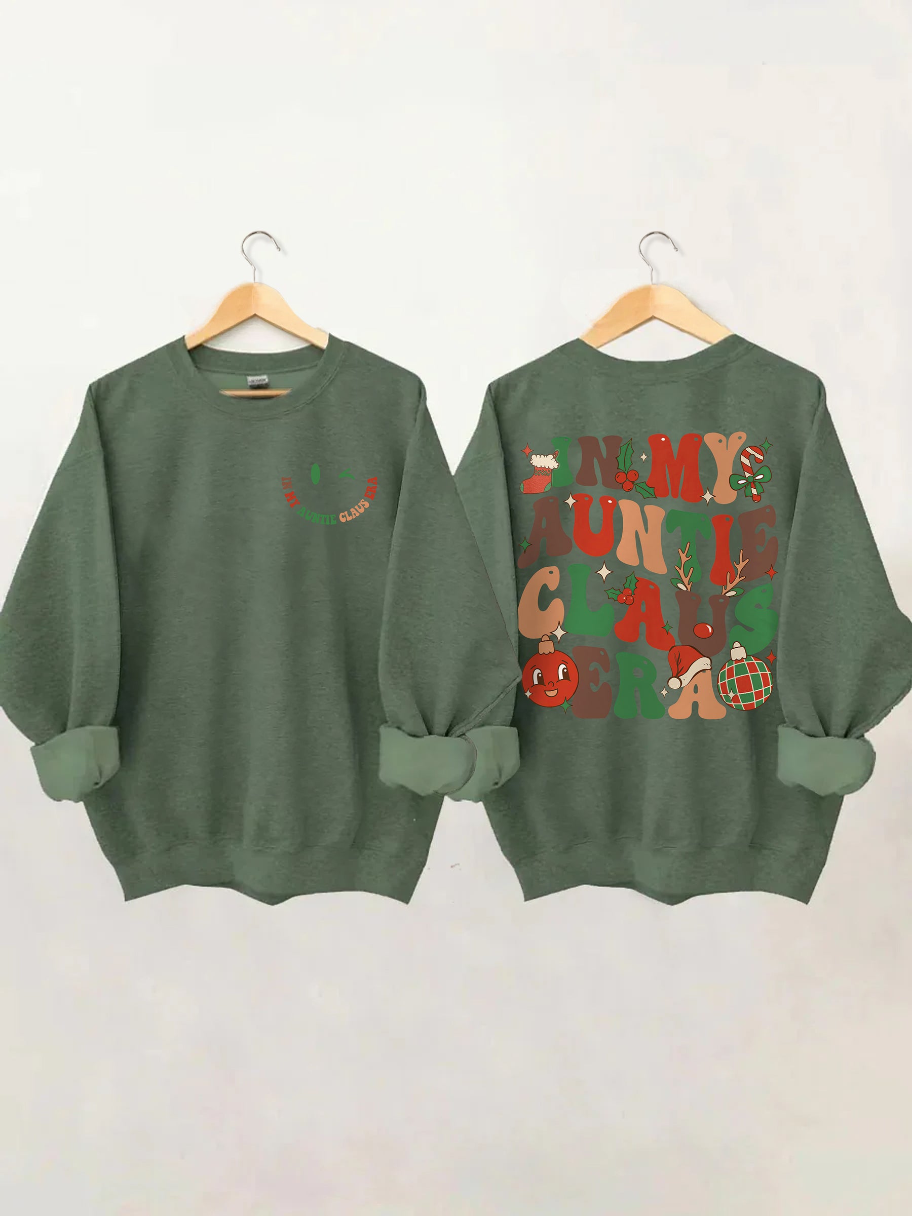 In meinem Tante Claus Sweatshirt