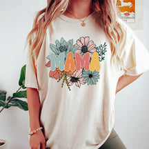Retro Floral Mama Gift T-shirt