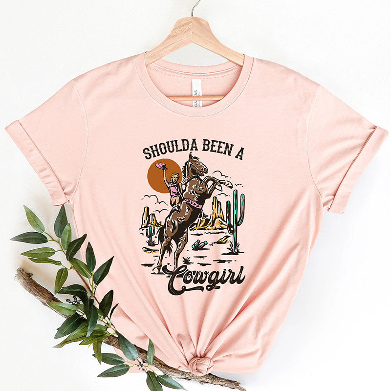 Cowgirl Western Graphic Rodeo T-Shirt