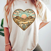 Retro Sunset Nature Mountain T-Shirt