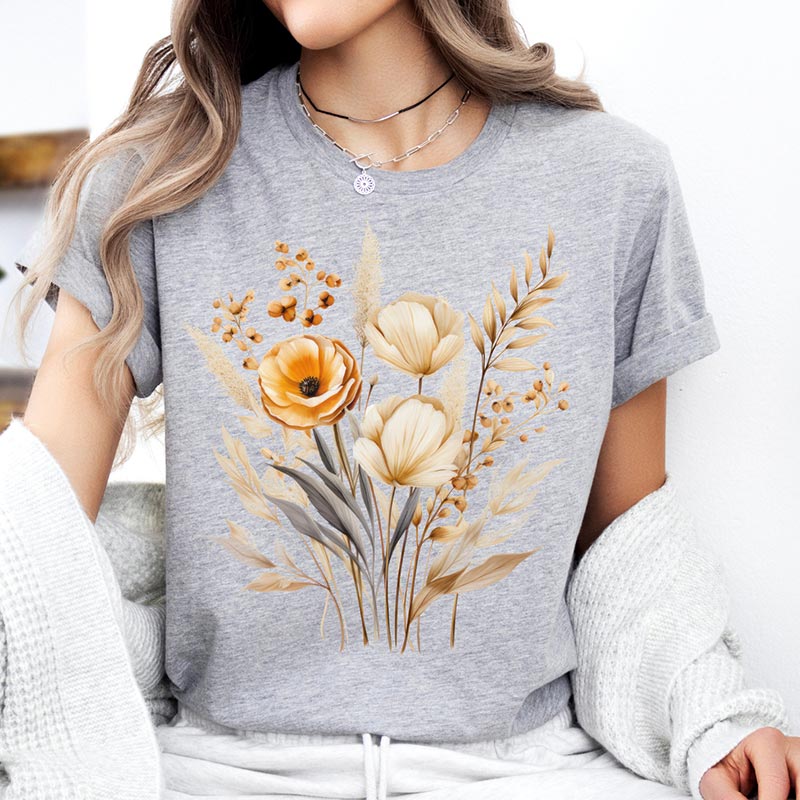 Boho  Flowers Gardening Nature T-Shirt