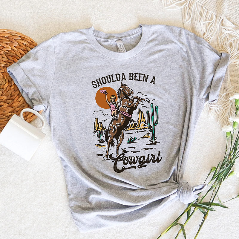 Cowgirl Western Graphic Rodeo T-Shirt