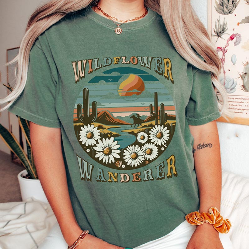 Retro Wildflower Western Desert T-Shirt