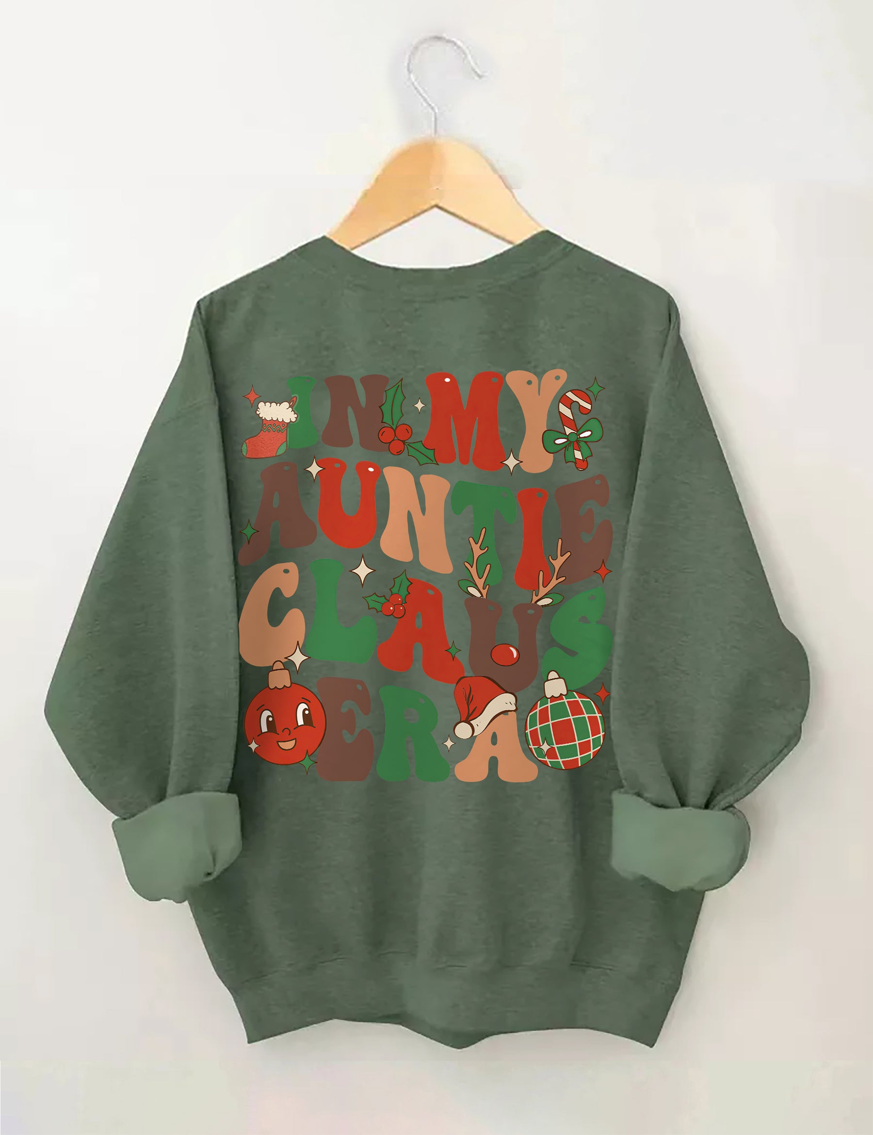 In meinem Tante Claus Sweatshirt