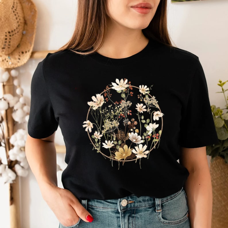 Floral Graphic Print Casual T-shirt