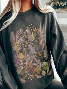 Comfort Colors Boho Wildflowers Sweatshirt for Women