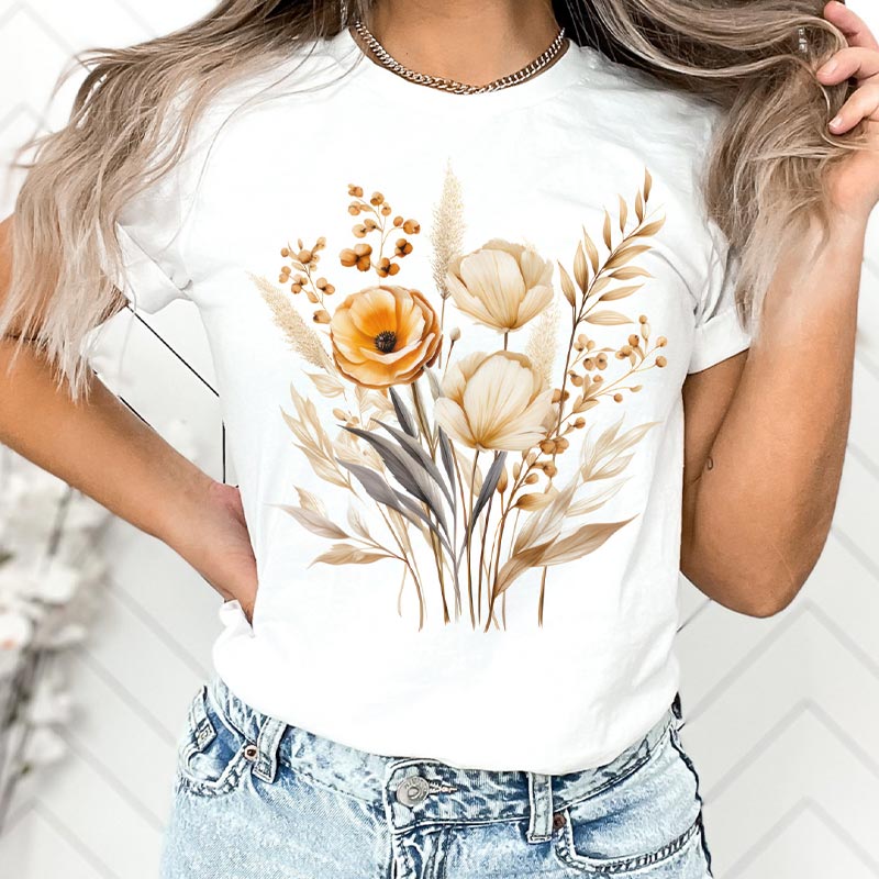 Boho  Flowers Gardening Nature T-Shirt