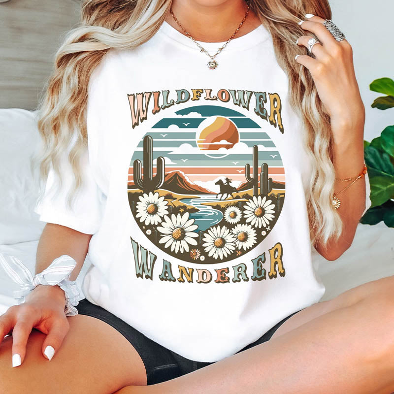 Retro Wildflower Western Desert T-Shirt