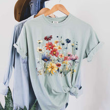 Ladies' Wild Flowers Watercolor T-Shirt