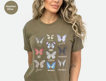 Single sided Cut Trend butterfly pattern T-shirt
