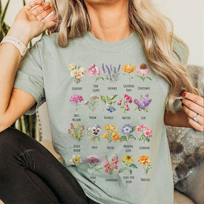 Aesthetic Flower Identification T-Shirt