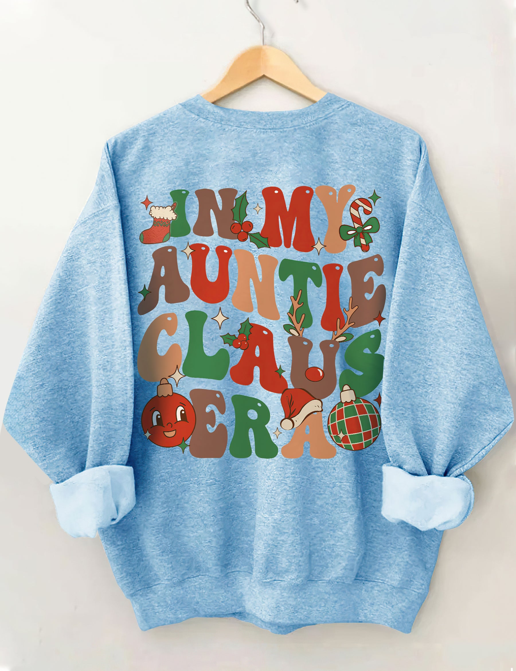 In meinem Tante Claus Sweatshirt