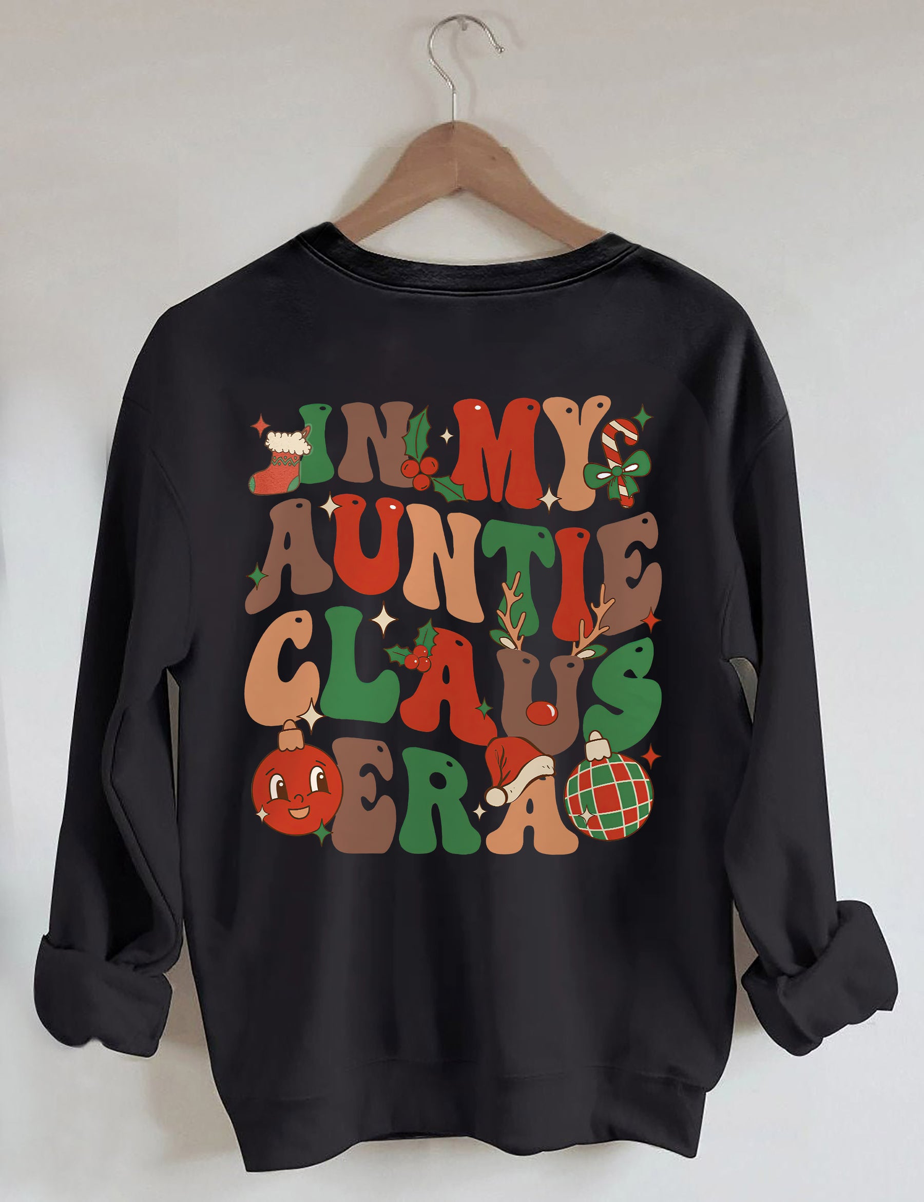 In meinem Tante Claus Sweatshirt