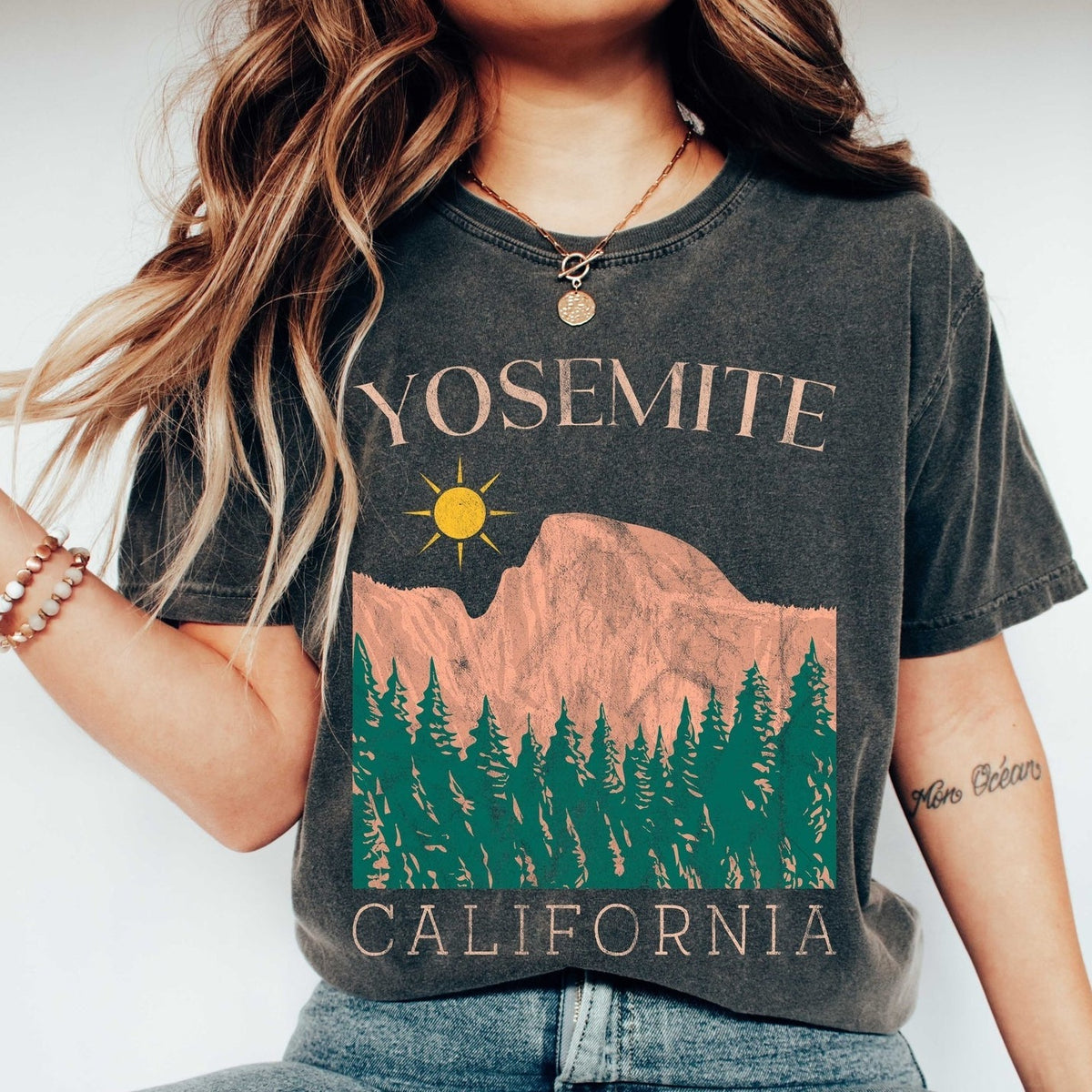 Yosemite National Park Boho Vintage Comfort Colors Tshirt