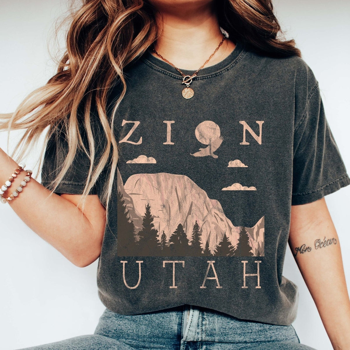 Zion National Park Boho Vintage Comfort Colors Tshirt