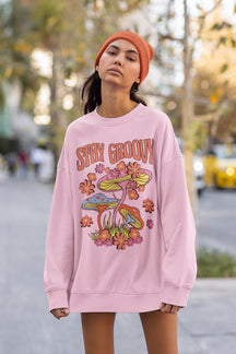 Trippy Mushroom Sweatshirt Magic Mushroom Aesthetic Psychedelic Clothes