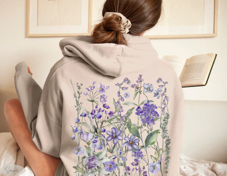 Vintage Pressed Flowers Hoodie