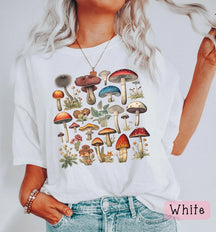 Mushrooms Vintage Wash Botanical T Shirt