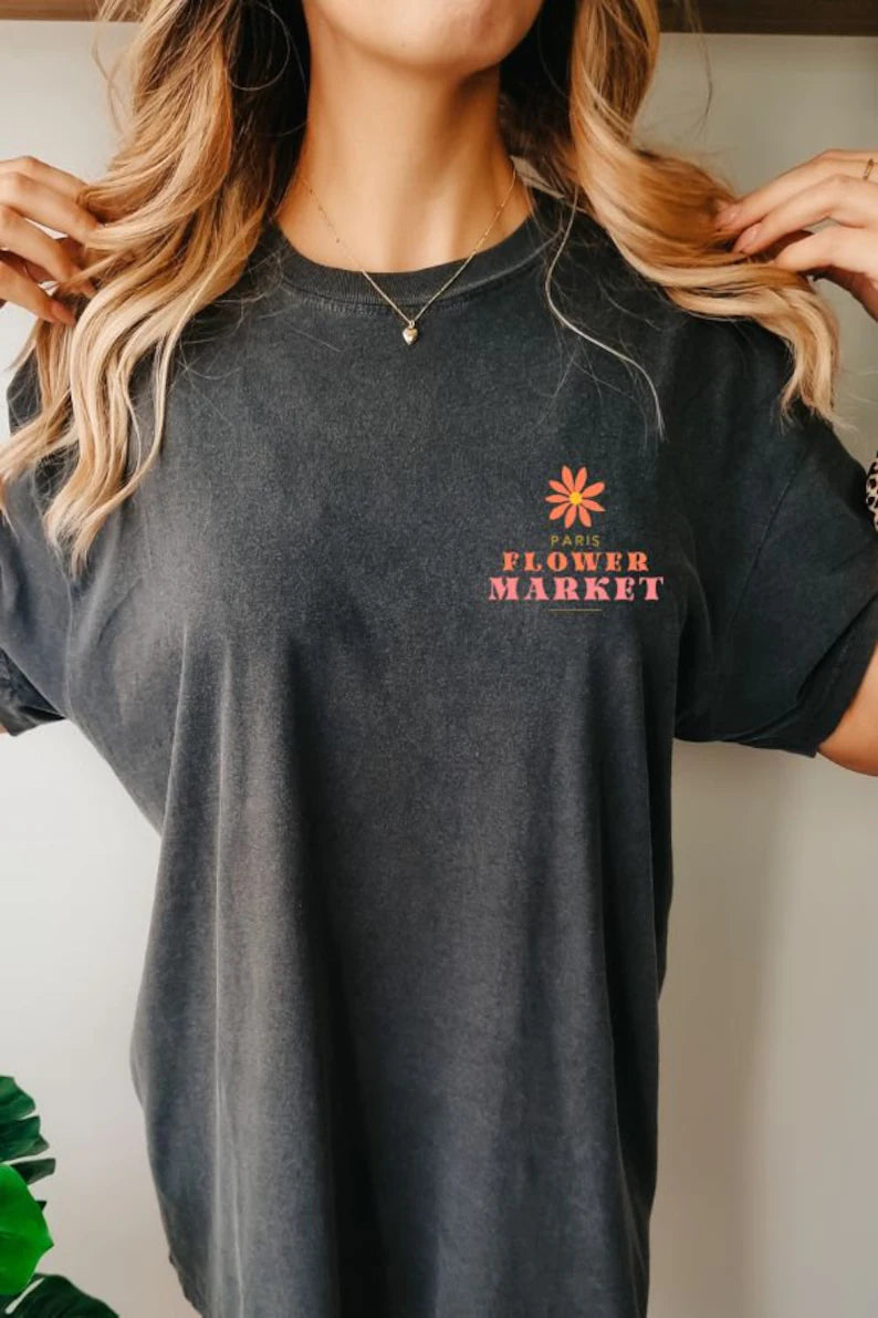 Vintage gepresste Blumen Boho Wildblumen T-Shirt