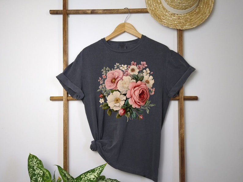 Boho Wildflowers Cottagecore Shirt Floral T-Shirt