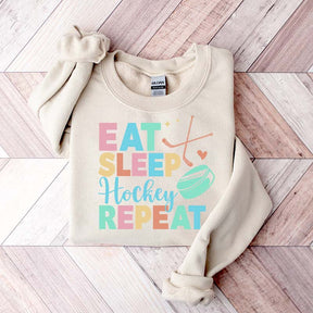 Eat Sleep Hockey Repeat Cute Sweatshirt