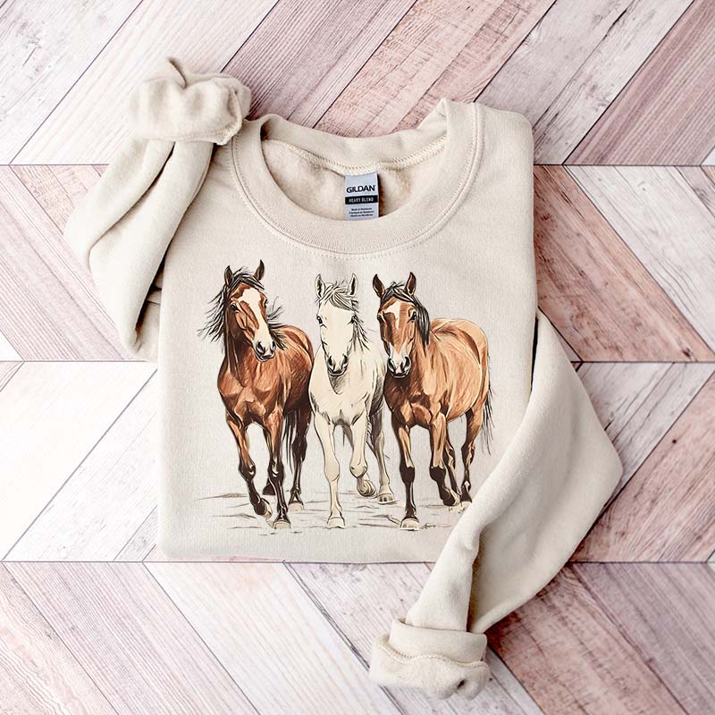 Cute Western Horses Sweatshirt