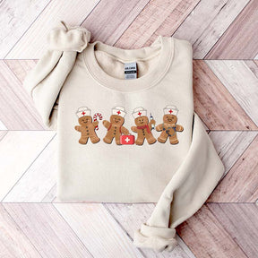 Gingerbread Christmas Nurse Sweatshirt