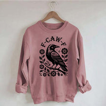F-Caw-F Wildflowers Black Bird Sweatshirt