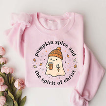Faith Based Pumpkin Spice Coffee Ghost Sweatshirt