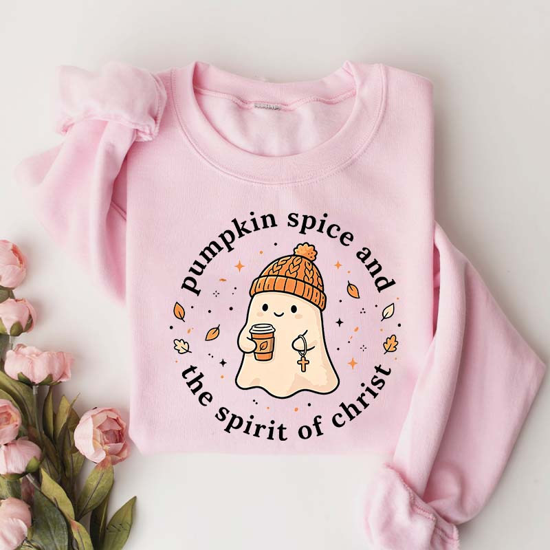 Faith Based Pumpkin Spice Coffee Ghost Sweatshirt