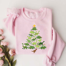 Dinosaur Christmas Tree Xmas Sweatshirt