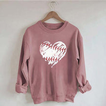 Baseball Heart Graphic Sweatshirt
