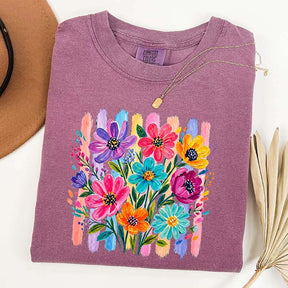 Comfort Colors Daisy Brushstroke Floral T-Shirt
