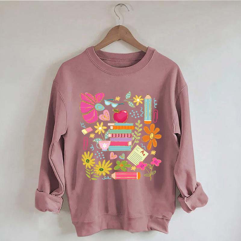 Back to School Bookish Botanical Sweatshirt